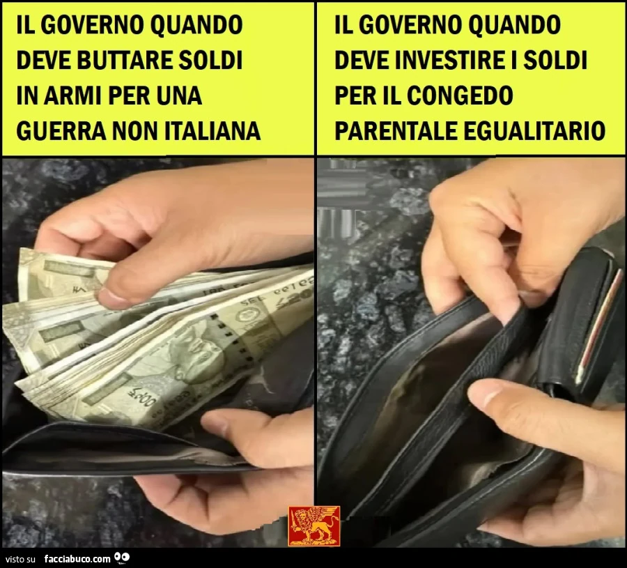 Finanziare la guerra anziché il congedo parentale egualitario