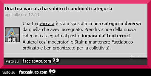 Chi in Bestiaccia e chi no. Categorie di Facciabuco