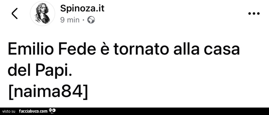 Emilio fede è tornato alla casa del papi
