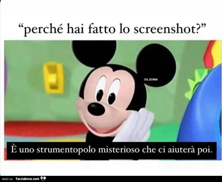 Perchรฉ hai fatto lo screenshot รจ uno strumentopolo misterioso che ci aiuterร poi