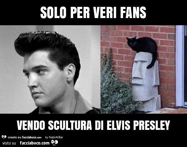 Solo per veri fans vendo scultura di elvis presley