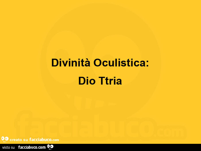 Divinità oculistica: dio ttria