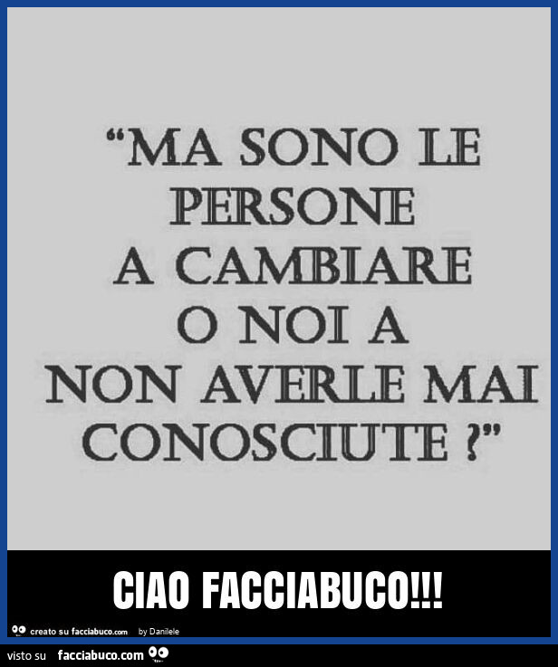 Ciao facciabuco