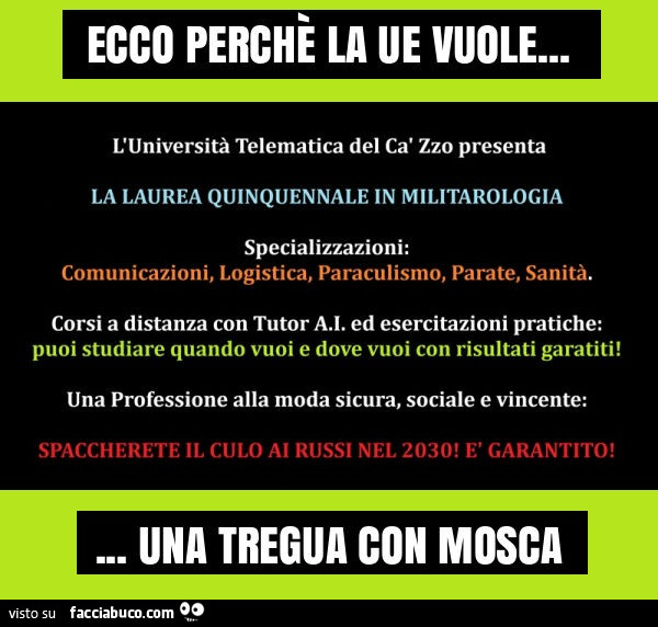 Ecco perchè la ue vuole… una tregua con mosca