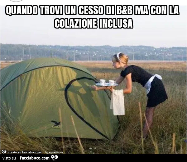Quando trovi un cesso di b&b ma con la colazione inclusa