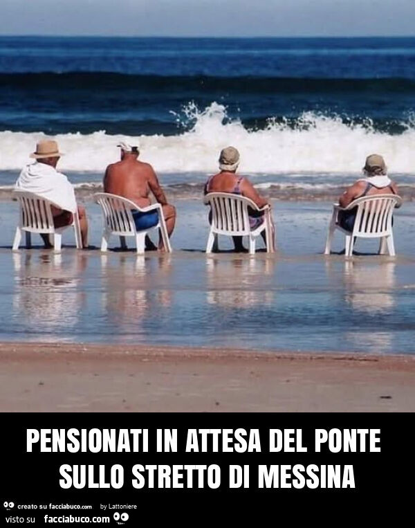 Pensionati in attesa del ponte sullo stretto di messina