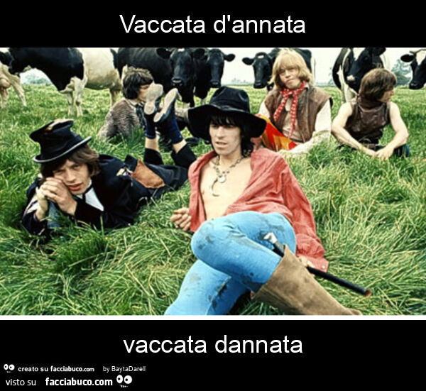 The Rolling Stones. Vaccata d'annata vaccata dannata. Foto Michael Joseph 1968