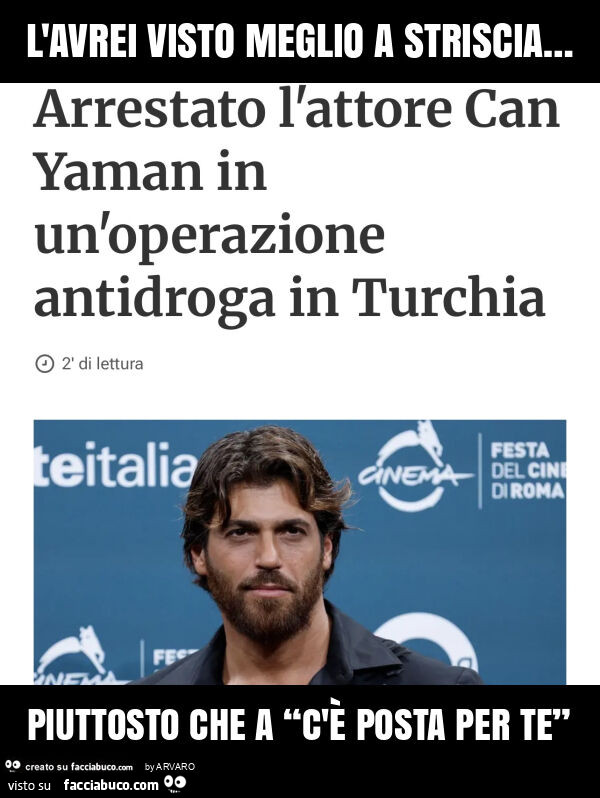 L'avrei visto meglio a striscia&hellip; piuttosto che a “c'è posta per te”