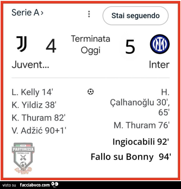 Juve 4 Inter 5