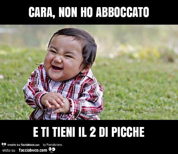 Cara, non ho abboccato e ti tieni il 2 di picche