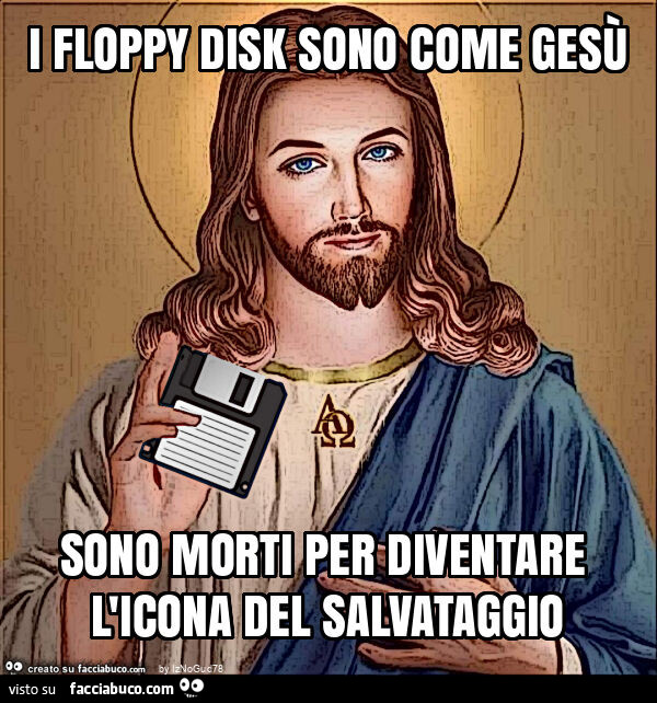 I floppy disk sono come gesù sono morti per diventare l'icona del salvataggio