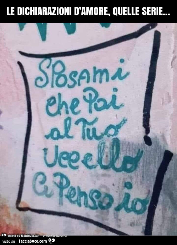 Le dichiarazioni d'amore, quelle serie