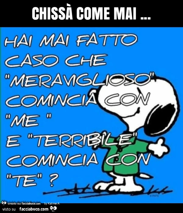 Chissà come mai