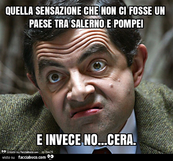 Quella sensazione che non ci fosse un paese tra salerno e pompei e invece no… cera