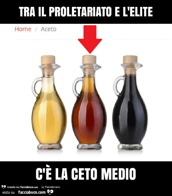 Tra il proletariato e l'elite c'è la ceto medio