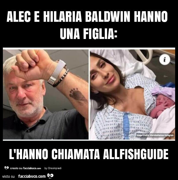 Alec e hilaria baldwin hanno una figlia: l'hanno chiamata allfishguide