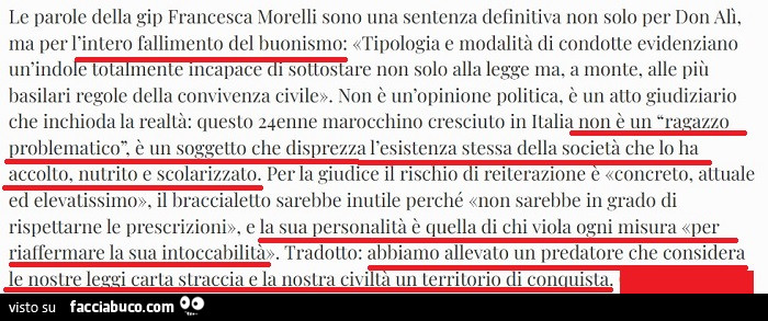 Don Alì, Maranza, Buonismo