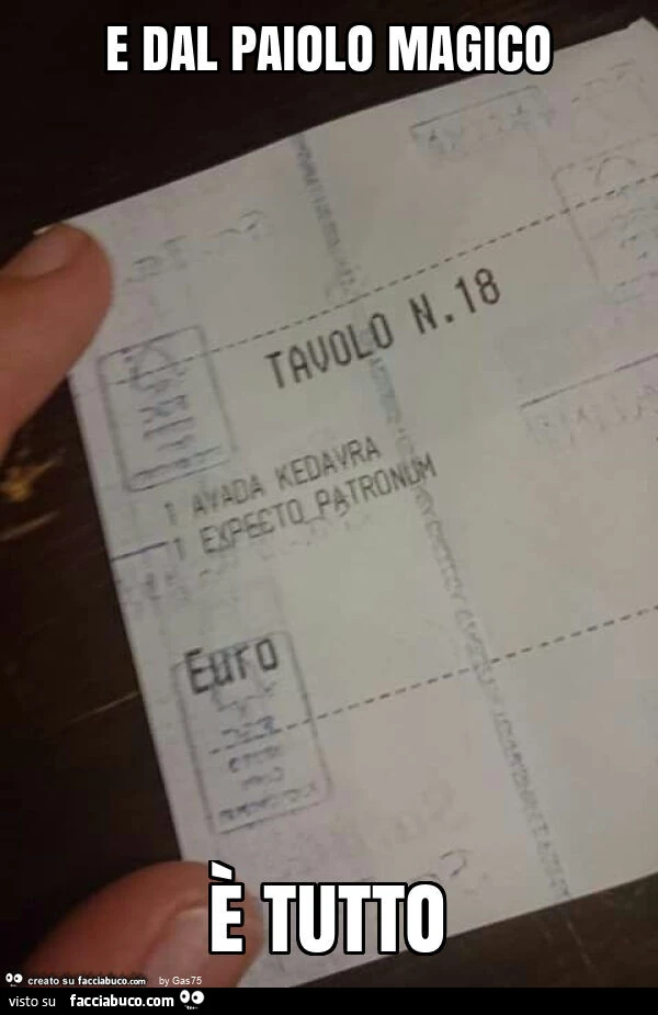 E dal paiolo magico รจ tutto