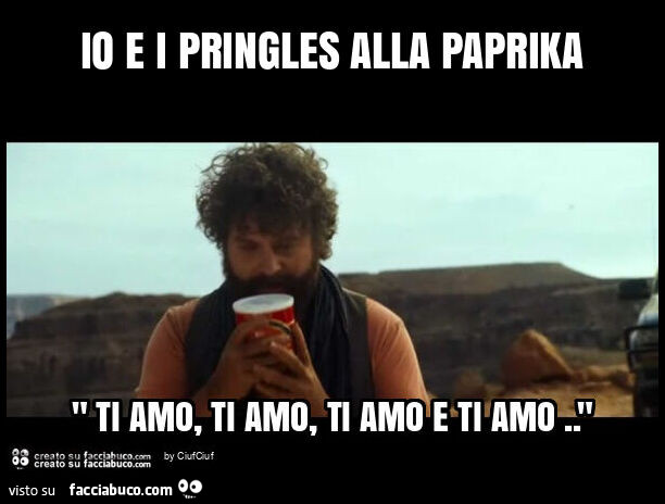 Io e i pringles alla paprika