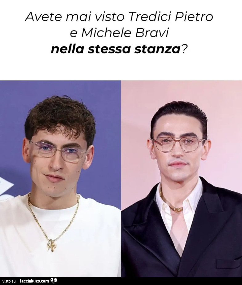 Avete mai visto Tredici Pietro e Michele Bravi nella stessa stanza?