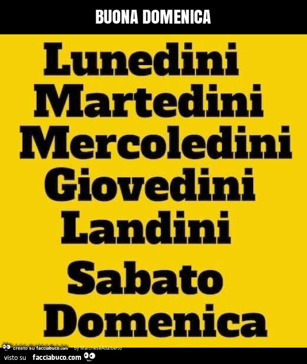 Buona domenica