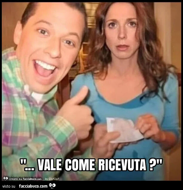 "&hellip; vale come ricevuta? "
