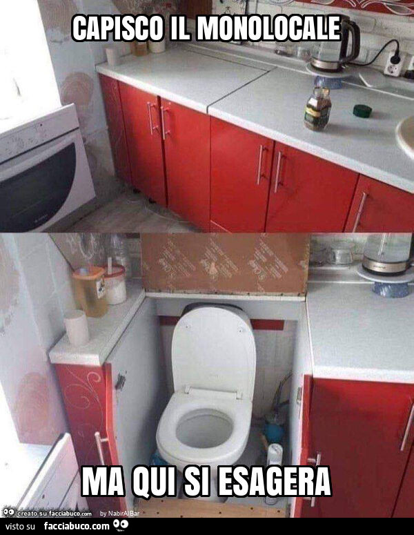 Capisco il monolocale ma qui si esagera
