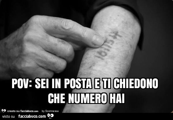Pov: sei in posta e ti chiedono che numero hai