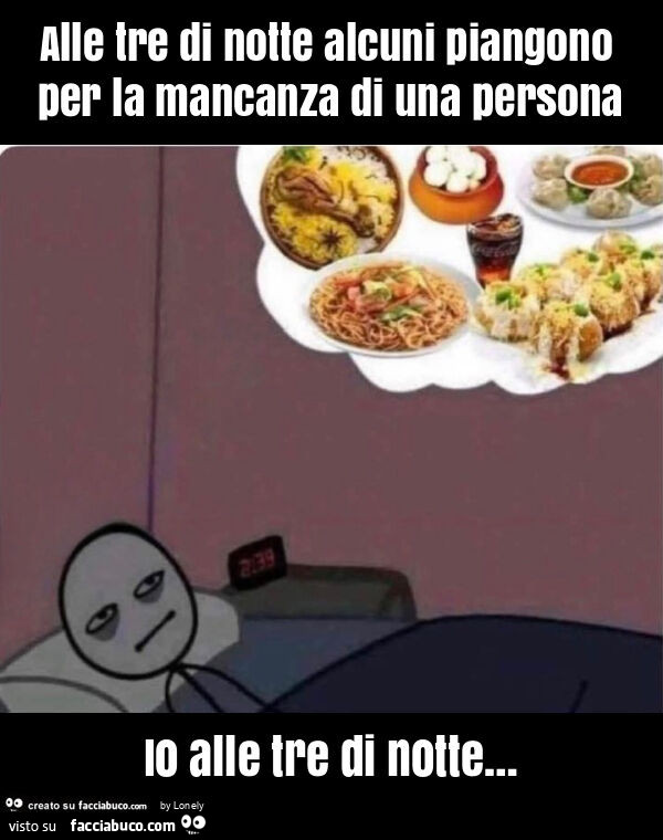 Alle tre di notte alcuni piangono per la mancanza di una persona io alle tre di notte&hellip;