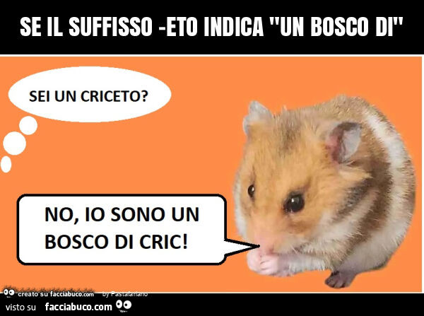 Se il suffisso -eto indica "un bosco di"