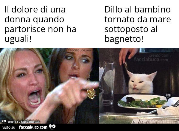 Il dolore di una donna quando partorisce non ha uguali! . Dillo al bambino tornato da mare sottoposto al bagnetto