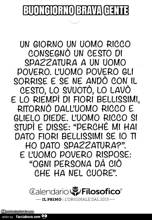Buongiorno brava gente