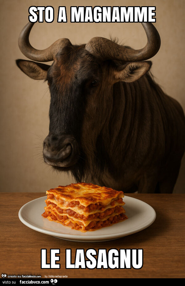 Sto a magnamme le lasagnu