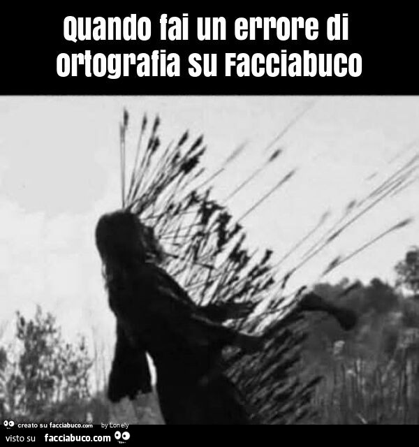 Quando fai un errore di ortografia su facciabuco
