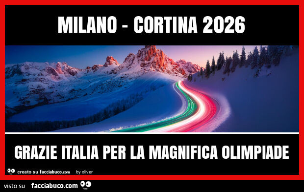 Milano - cortina 2026 grazie italia per la magnifica olimpiade
