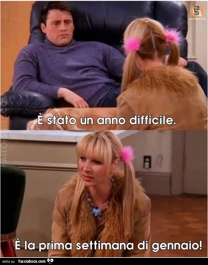 È stato un anno difficile è la prima settimana di gennaio