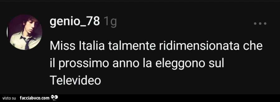 Miss italia talmente ridimensionata che il prossimo anno la eleggono sul televideo