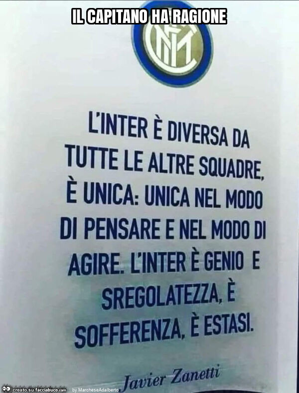 Il capitano ha ragione