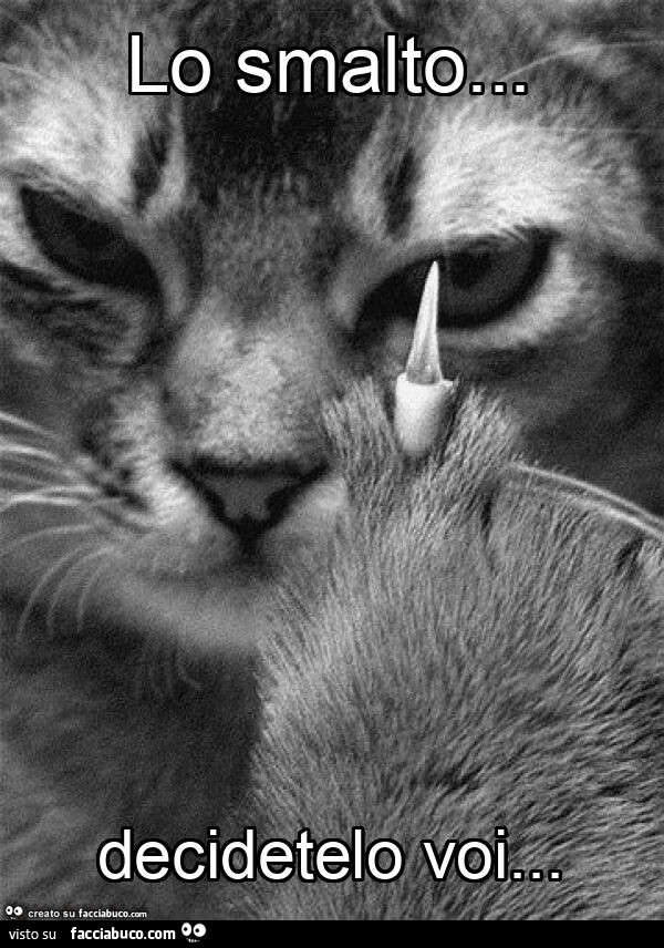 Lo smalto&hellip; decidetelo voi