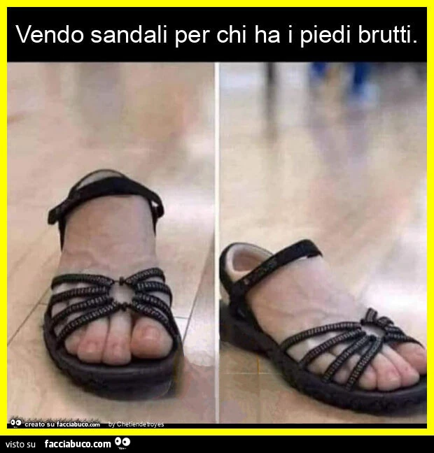 Vendo sandali per chi ha i piedi brutti