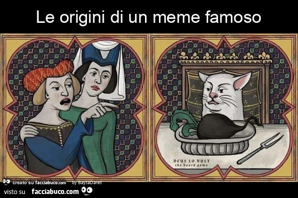 Le origini di un meme famoso. La donna che urla al gatto. Medio Evo