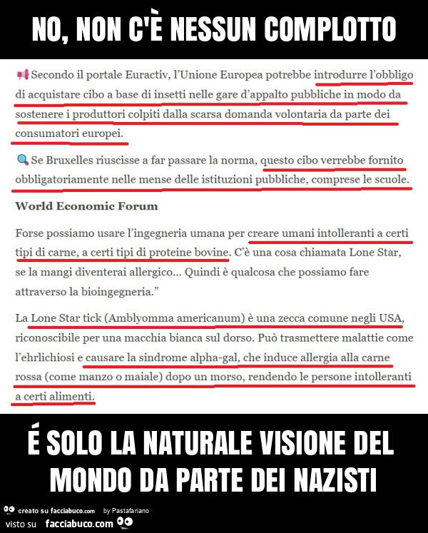 No, non c'è nessun complotto é solo la naturale visione del mondo da parte dei nazisti