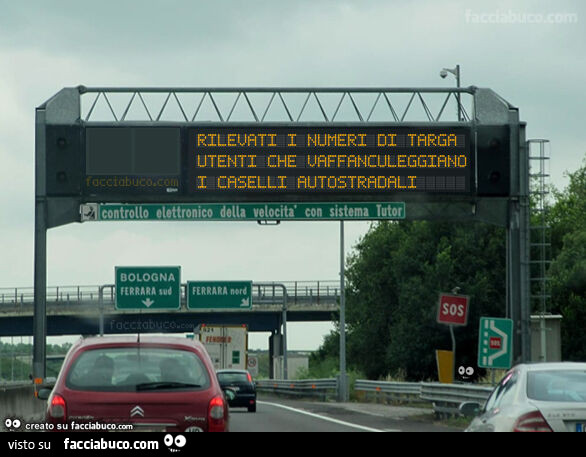 Rilevati i numeri di targa utenti che vaffanculeggiano i caselli autostradali