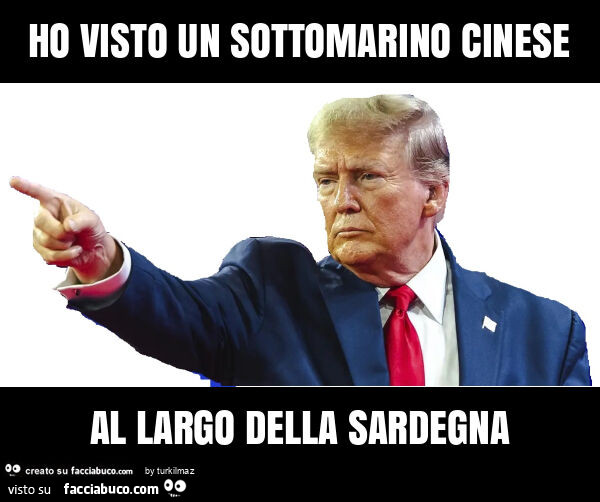 Ho visto un sottomarino cinese al largo della sardegna