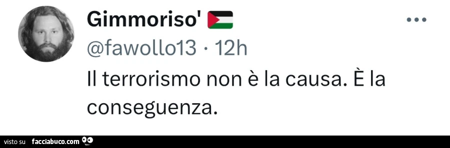 Il terrorismo non è la causa. È La conseguenza