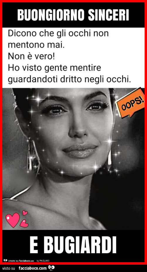 Buongiorno sinceri e bugiardi