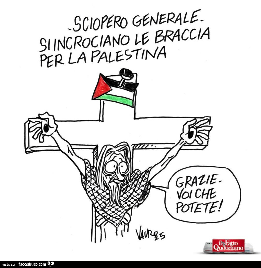 Sciopero Generale. Si incrociano le braccia per la Palestina