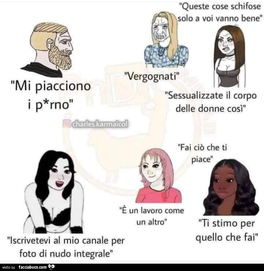 Mi piacciono i porno. Queste cose schifose solo a voi vanno bene