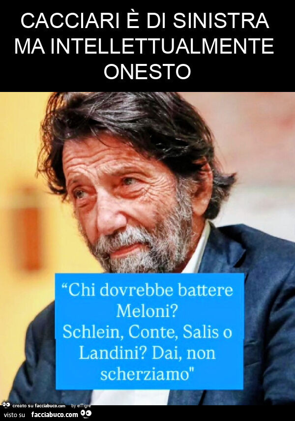 Cacciari è di sinistra ma intellettualmente onesto