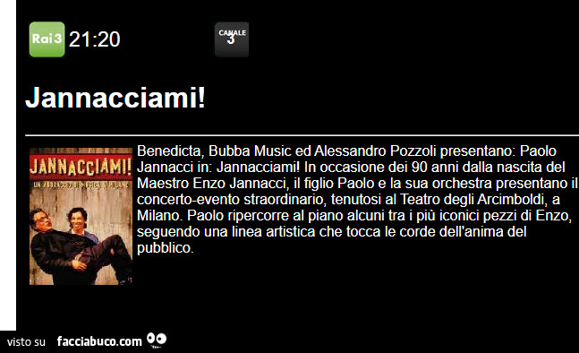 Stasera, Jannacciami